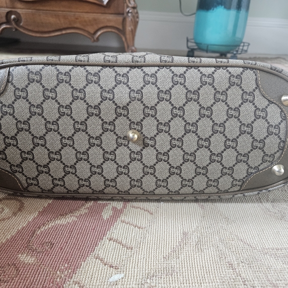Gucci Plus GG Canvas Satchel with Gold Accents - Picture 6 of 13